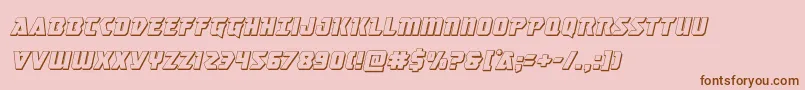 Masterbreaker3Dital Font – Brown Fonts on Pink Background