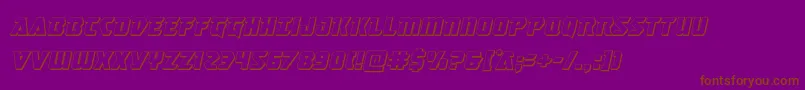 Masterbreaker3Dital Font – Brown Fonts on Purple Background