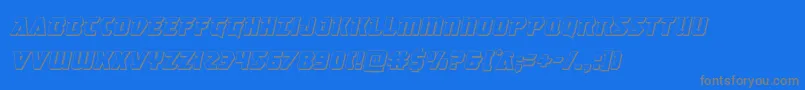 Masterbreaker3Dital Font – Gray Fonts on Blue Background