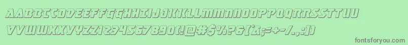 Masterbreaker3Dital Font – Gray Fonts on Green Background