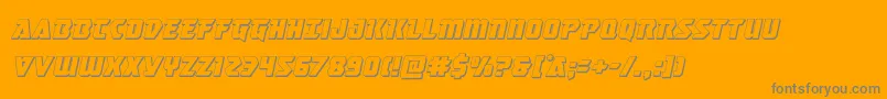 Masterbreaker3Dital Font – Gray Fonts on Orange Background