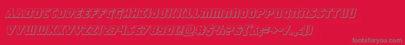 Masterbreaker3Dital Font – Gray Fonts on Red Background