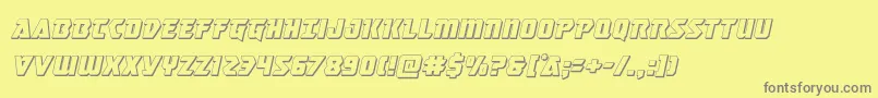 Masterbreaker3Dital Font – Gray Fonts on Yellow Background