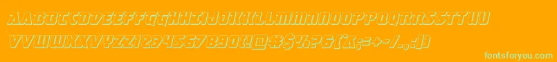 Masterbreaker3Dital Font – Green Fonts on Orange Background