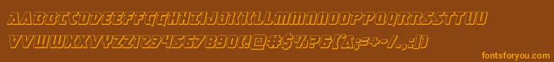 Masterbreaker3Dital Font – Orange Fonts on Brown Background