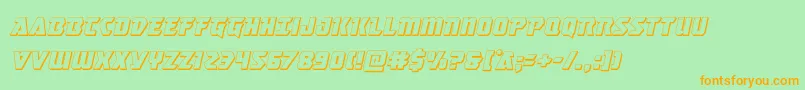 Masterbreaker3Dital Font – Orange Fonts on Green Background