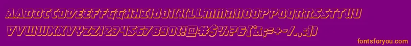 Masterbreaker3Dital Font – Orange Fonts on Purple Background