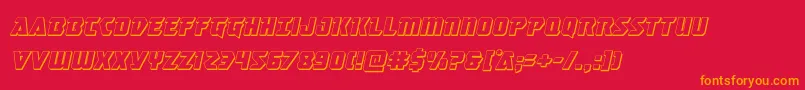 Masterbreaker3Dital Font – Orange Fonts on Red Background