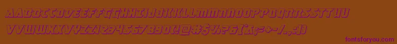 Masterbreaker3Dital Font – Purple Fonts on Brown Background