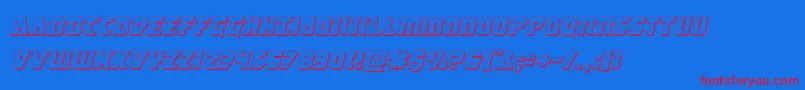 Masterbreaker3Dital Font – Red Fonts on Blue Background