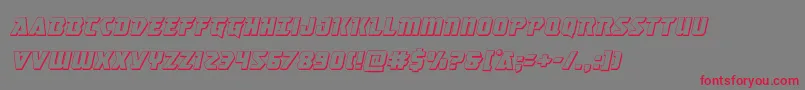 Masterbreaker3Dital Font – Red Fonts on Gray Background