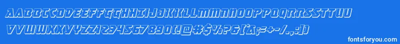Masterbreaker3Dital Font – White Fonts on Blue Background