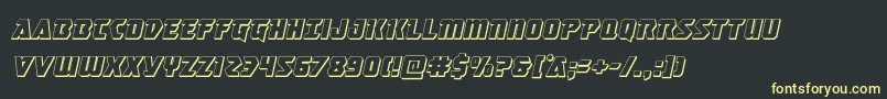 Masterbreaker3Dital Font – Yellow Fonts on Black Background