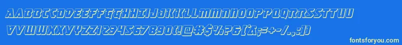 Masterbreaker3Dital Font – Yellow Fonts on Blue Background