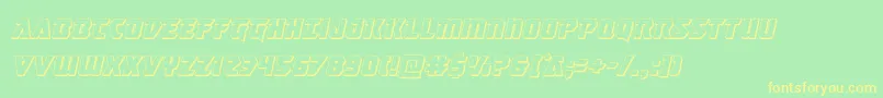 Masterbreaker3Dital Font – Yellow Fonts on Green Background