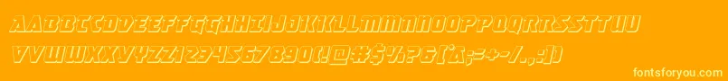 Masterbreaker3Dital Font – Yellow Fonts on Orange Background