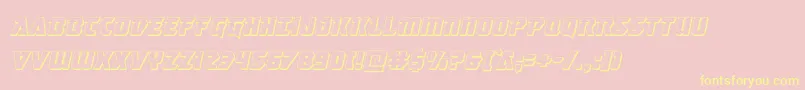 Masterbreaker3Dital Font – Yellow Fonts on Pink Background