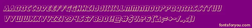 Masterbreaker3Dital Font – Yellow Fonts on Purple Background