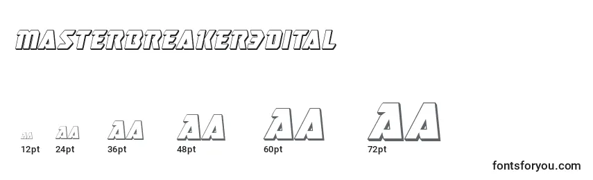 Masterbreaker3Dital Font Sizes