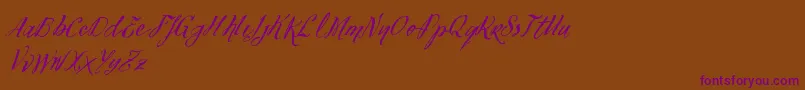 VtksFelicidade2016 Font – Purple Fonts on Brown Background