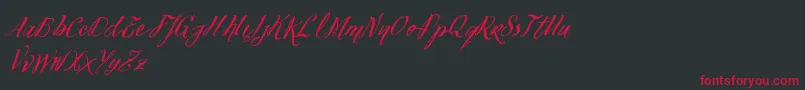 VtksFelicidade2016 Font – Red Fonts on Black Background