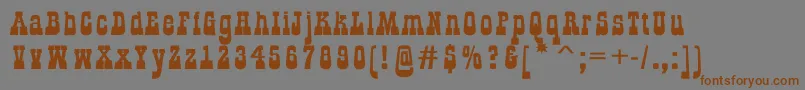 GildialnbkRegular-Schriftart – Braune Schriften auf grauem Hintergrund
