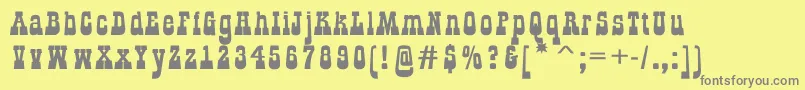 Saiba mais sobre a fonte GildialnbkRegular Fonte GildialnbkRegular – fontes cinzas em um fundo amarelo
