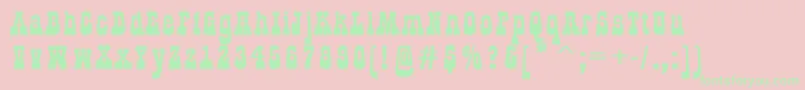 GildialnbkRegular Font – Green Fonts on Pink Background