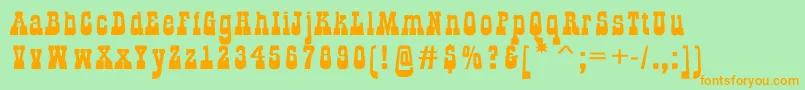 GildialnbkRegular Font – Orange Fonts on Green Background