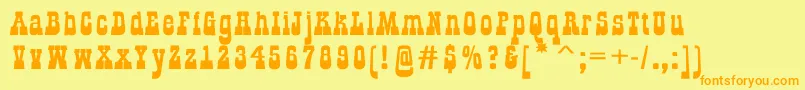 GildialnbkRegular Font – Orange Fonts on Yellow Background