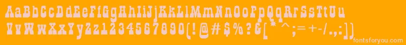 GildialnbkRegular-Schriftart – Rosa Schriften auf orangefarbenem Hintergrund