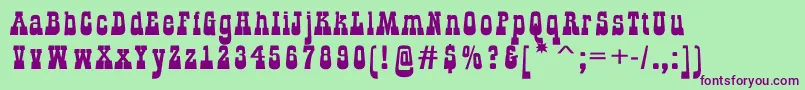 GildialnbkRegular Font – Purple Fonts on Green Background