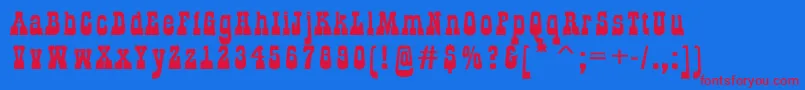 GildialnbkRegular Font – Red Fonts on Blue Background