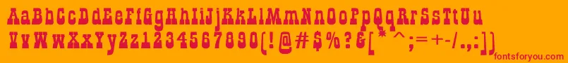 GildialnbkRegular Font – Red Fonts on Orange Background