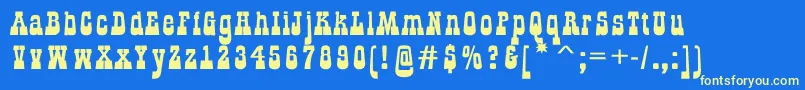 GildialnbkRegular Font – Yellow Fonts on Blue Background