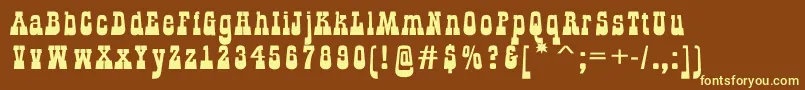 GildialnbkRegular Font – Yellow Fonts on Brown Background