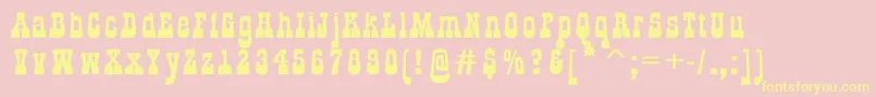 GildialnbkRegular Font – Yellow Fonts on Pink Background