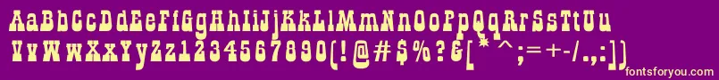 GildialnbkRegular Font – Yellow Fonts on Purple Background