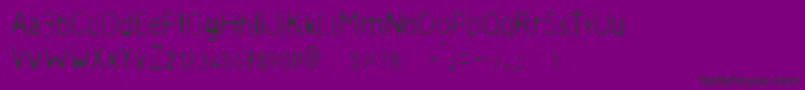 Meagre Font – Black Fonts on Purple Background