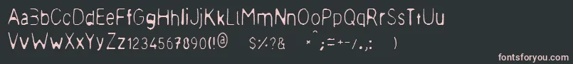 フォントMeagre – 黒い背景にピンクのフォント