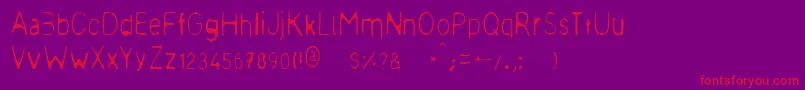 Meagre Font – Red Fonts on Purple Background