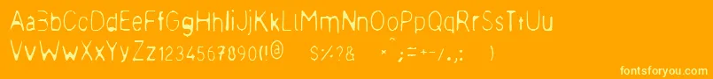Meagre Font – Yellow Fonts on Orange Background