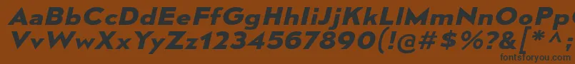 MesmerizeExBdIt Font – Black Fonts on Brown Background
