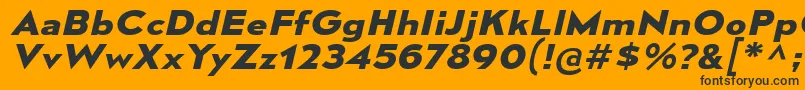 MesmerizeExBdIt Font – Black Fonts on Orange Background