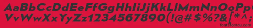MesmerizeExBdIt Font – Black Fonts on Red Background