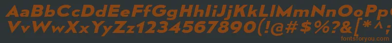 MesmerizeExBdIt Font – Brown Fonts on Black Background