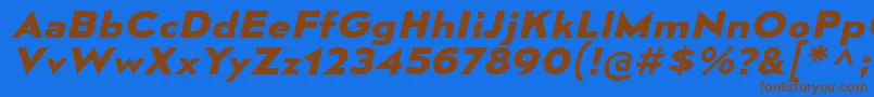 MesmerizeExBdIt Font – Brown Fonts on Blue Background