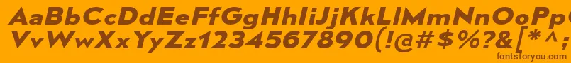 MesmerizeExBdIt Font – Brown Fonts on Orange Background