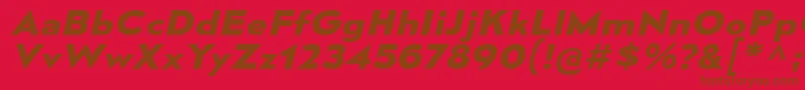 MesmerizeExBdIt Font – Brown Fonts on Red Background