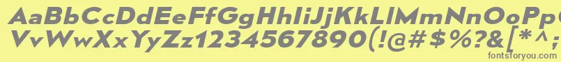 MesmerizeExBdIt Font – Gray Fonts on Yellow Background